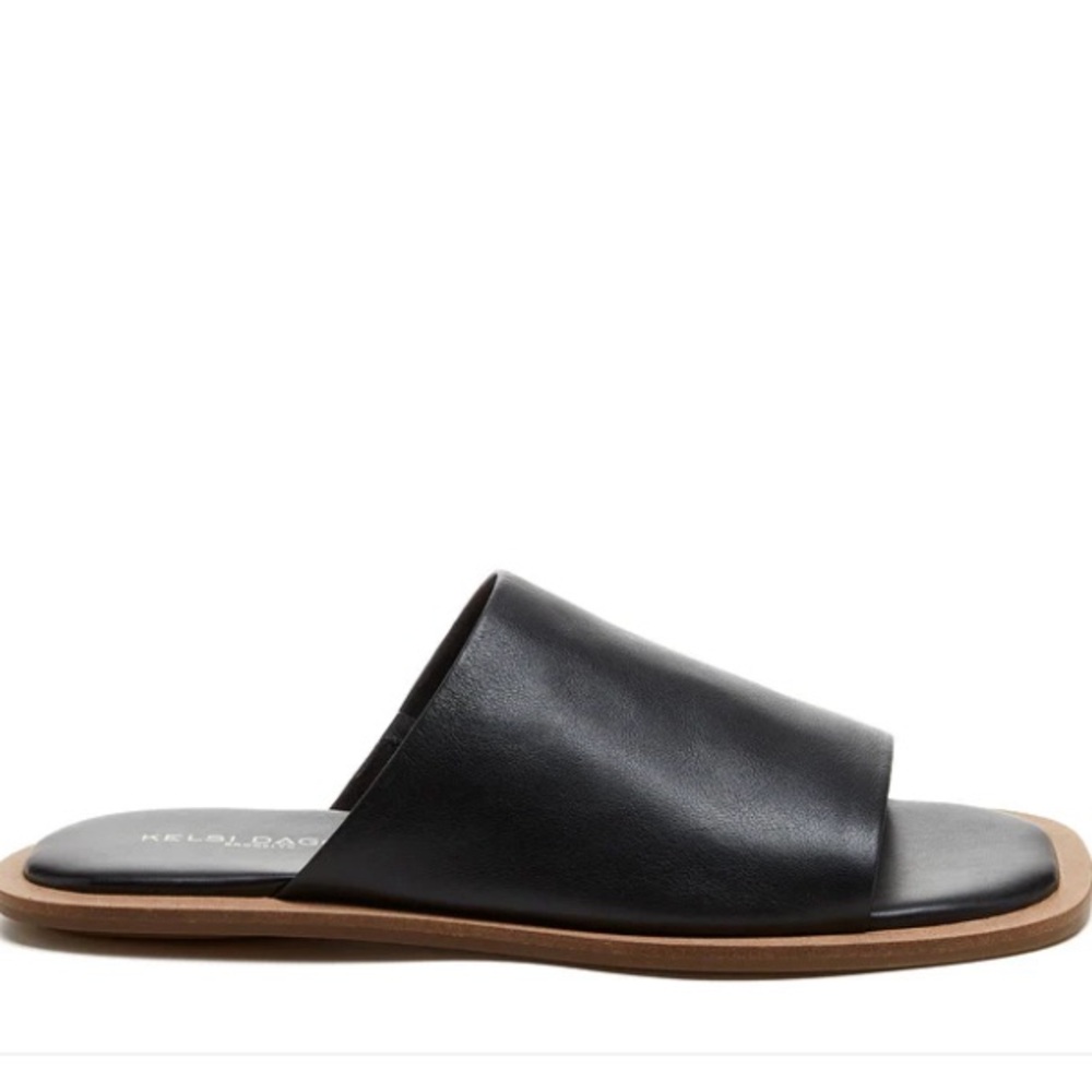 Benny Black Slide Sandals by Kelsi Dagger